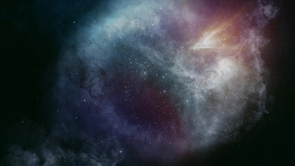 Black Hole Nebula Dark Clouds Loop. This clip is a pass dark clouds to hole galaxy in a seamless loop.