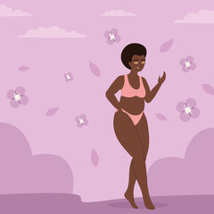 fat afro american woman