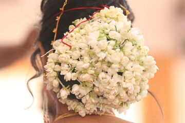 Jasmin Flowers In Indian Bride Hairs