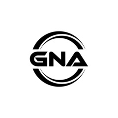 GNA letter logo design with white background in illustrator, vector logo modern alphabet font overlap style. calligraphy designs for logo, Poster, Invitation, etc.