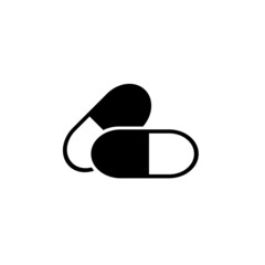 Pill icon in isolated on background. symbol for your web site design logo, app, Pill icon Vector illustration.
