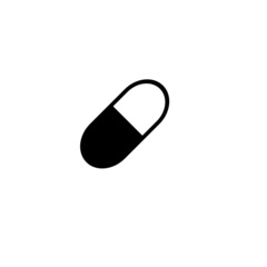 Pill icon in isolated on background. symbol for your web site design logo, app, Pill icon Vector illustration.
