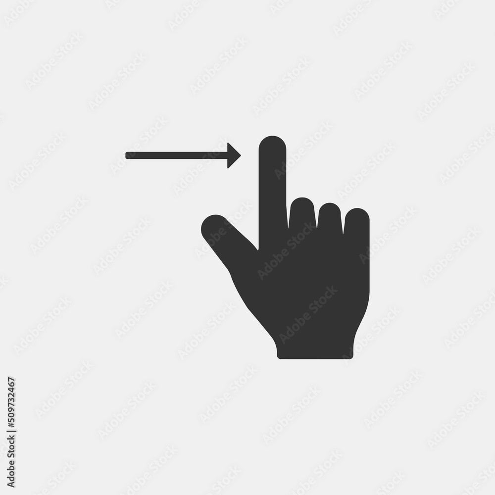 Canvas Prints swipe touchscreen finger hand gesture vector icon illustration sign 