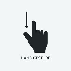 swipe touchscreen finger hand gesture vector icon illustration sign 