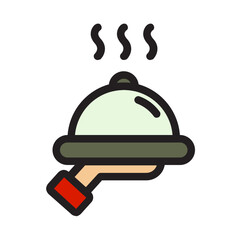 Food service , Food Delivery filled outline icon.
