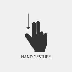 swipe touchscreen finger hand gesture vector icon illustration sign 