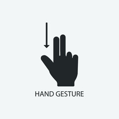 swipe touchscreen finger hand gesture vector icon illustration sign 