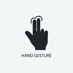 swipe touchscreen finger hand gesture vector icon illustration sign 
