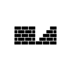 Brick wall icon in isolated on background. symbol for your web site design logo, app, Brick wall icon Vector illustration.
