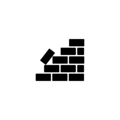 Brick wall icon in isolated on background. symbol for your web site design logo, app, Brick wall icon Vector illustration.
