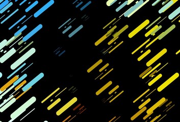 Dark Blue, Yellow vector texture with colorful lines.