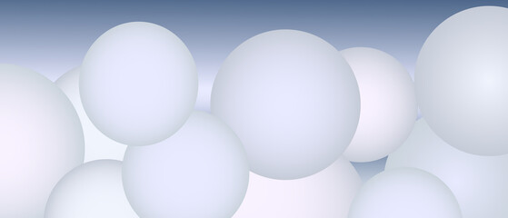 Abstract background with gradient balls circle white