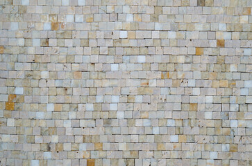 New colorful stone wall close