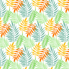 南国の葉っぱのシームレスパターン