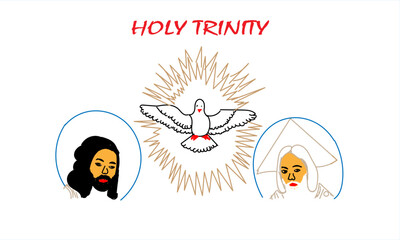 Holy Trinity vector designs for banner, greetings, t-shirts..