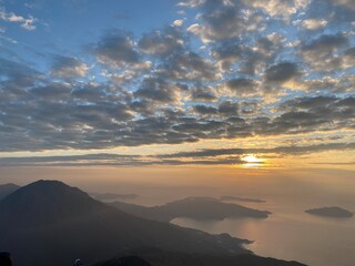 sunset in the mountains