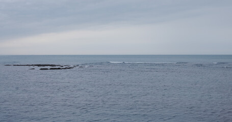 Sea and the sky with storm