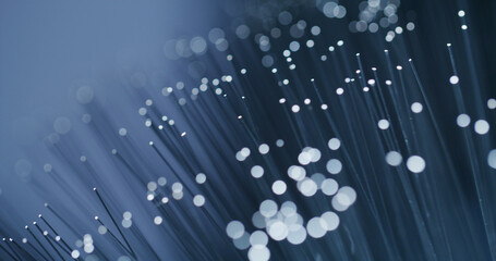 Optical fiber light close up