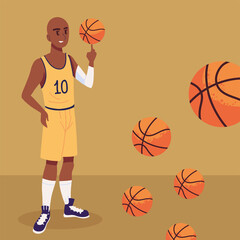 Fototapeta premium player holding basketball ball