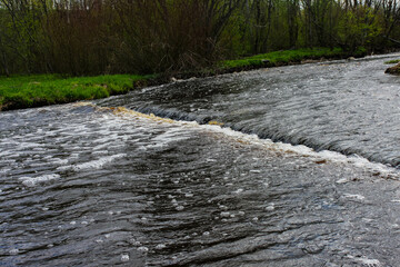 The ancient rapid Lava river in Russia