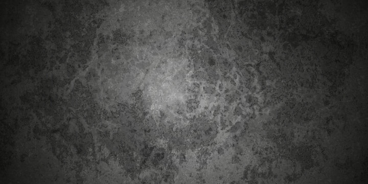 Black stone concrete texture backdrop background anthracite panorama. Panorama dark grey black slate background or texture. © MdLothfor