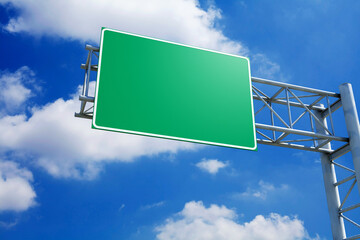 Empty 3D Highway Exit Sign