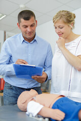 Obraz premium first aid training - cpr