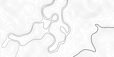 White wave paper curved reliefs abstract background, Abstract topographic contours map on concept of a conditional geography scheme and the terrain path. Dark on black, vector illustration.