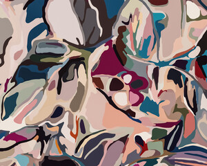 Graffiti Blossoms - Abstract Botanical Art
