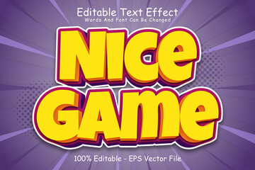 Nice Game Editable Text Effect 3 Dimension Emboss Cartoon Style