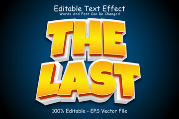 The Last Editable Text Effect 3 Dimension Emboss Modern Style