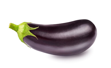 Eggplant isolated. Eggplant vegetable on white.