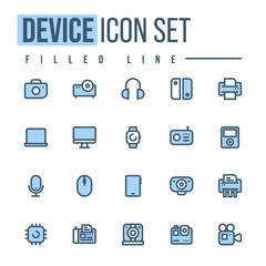 Simple Set of Device and Hardware Related Vector Line Icons. linear style sign for mobile concept and web design. Device and Hardware line vector icon. Symbol, logo illustration.