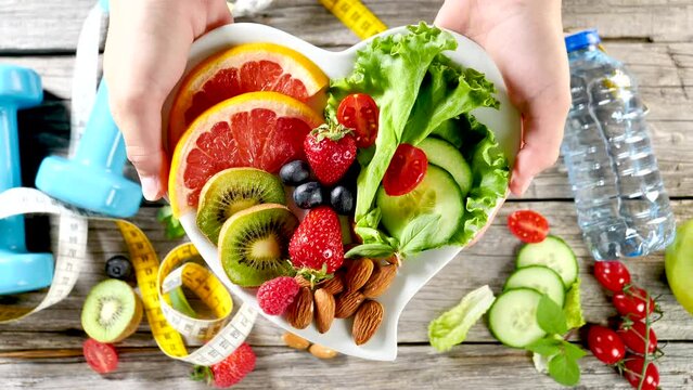 health food- diet food platter