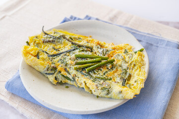 ワラビのオムレツ