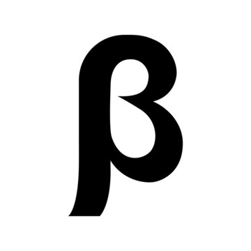 Beta Symbols Icon Vector Design Template.