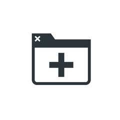 Icon vector graphic of folder, universal use