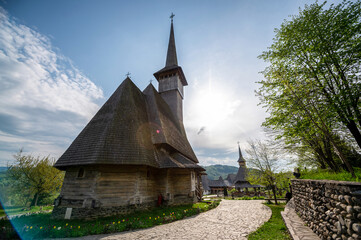 Fototapeta na wymiar View of the Barsana Monastery, Romania