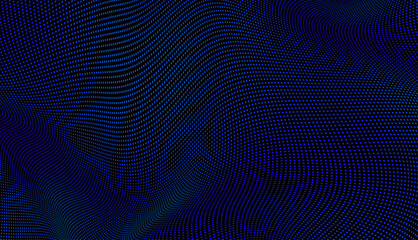 Abstract gradient wave of particles. 