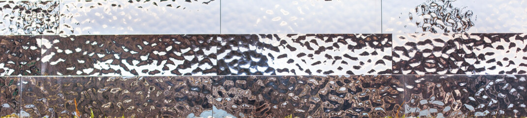 Panorama - Metallblech mit 3D Wellen Optik. Struktur-Metallblech für Fassadenverkleidung oder...