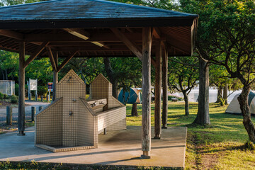 湖畔のキャンプ場 親沢公園 涸沼