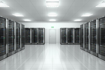 Server room in datacenter