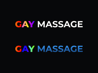 gay massage simple logo design vector.eps