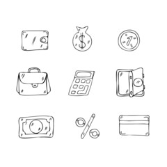 Business icons set. Icons for business, management, finance, strategy, marketing.