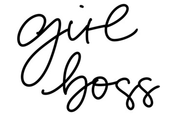 girl boss handlettering