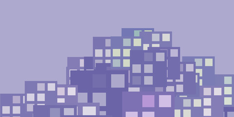 Colorful 3D Squares Overlaying Geometric Mosaic Pattern, Abstract Vector Background, Texture Design, Template with Copyspace, Place, Room for Your Text