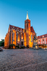 Fototapeta na wymiar Kolegiata Świętego Krzyża i św. Bartłomieja we Wrocławiu
