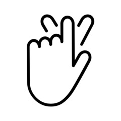 Black line icon for Never icon