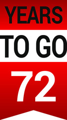 Years to go on white background. Vector illustration.