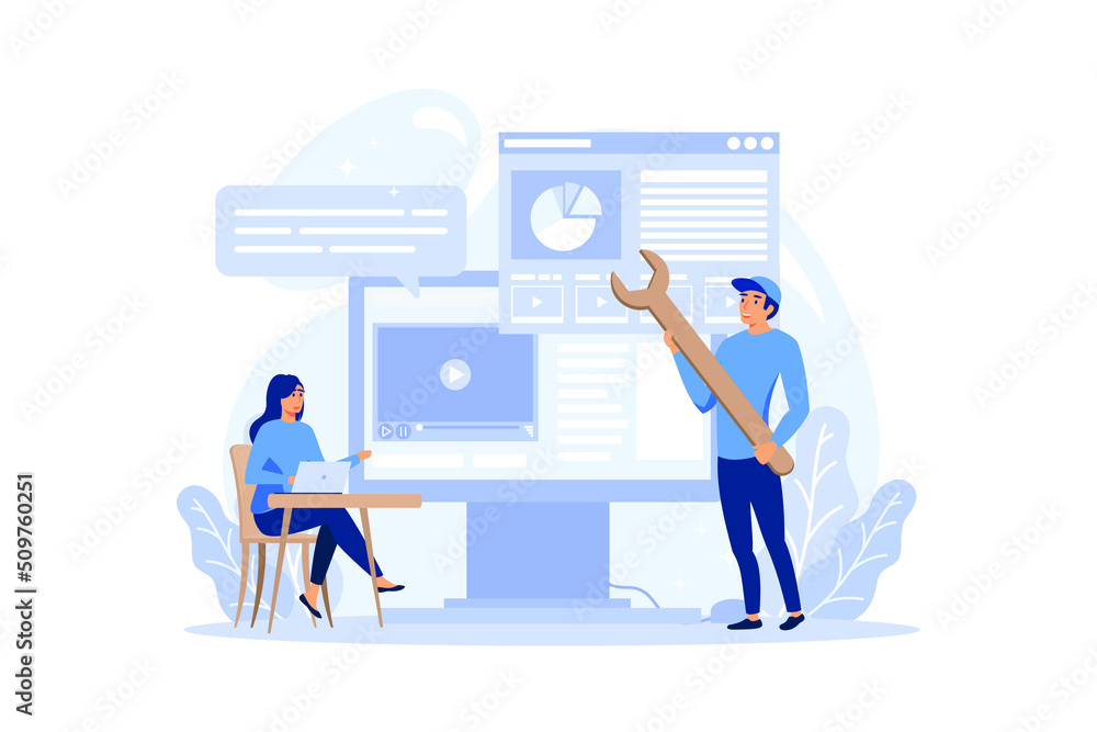 Poster ux ui designer online service or platform set. app interface improvement for user. modern technology
